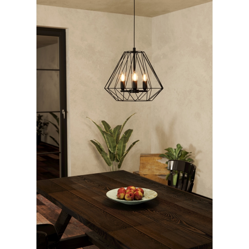 Eglo - Lampa wisząca na linkach 3xE14/40W/230V