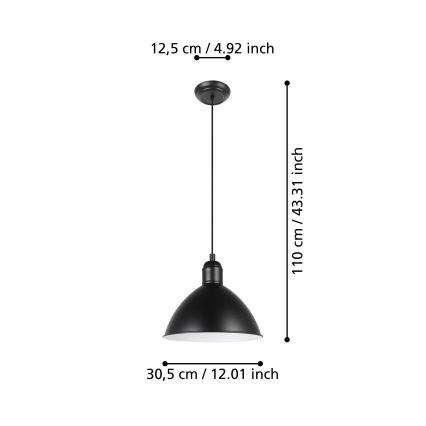 Eglo - Żyrandol na lince 1xE27/40W/230V