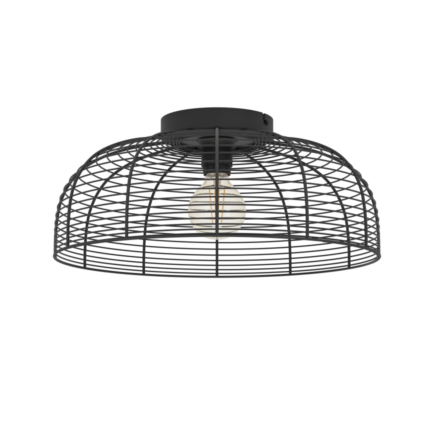 Eglo 43896 - Plafon RINROE 1xE27/40W/230V czarny