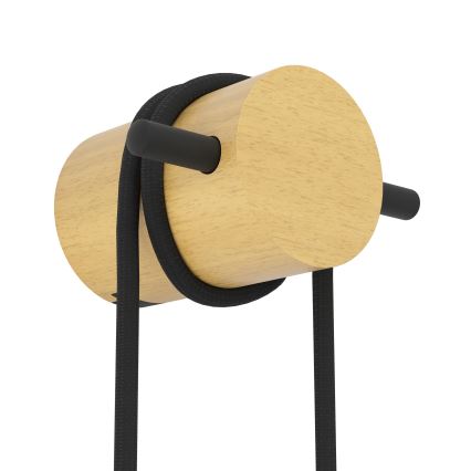 Eglo - Kinkiet 1xE27/13W/230V czarny/beżowy