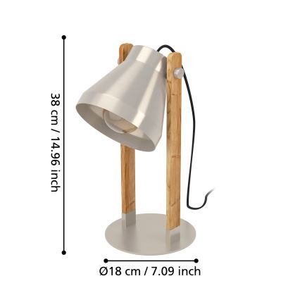 Eglo - Lampa stołowa 1xE27/40W/230V