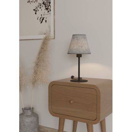 Eglo - Lampa stołowa 1xE27/40W/230V szara
