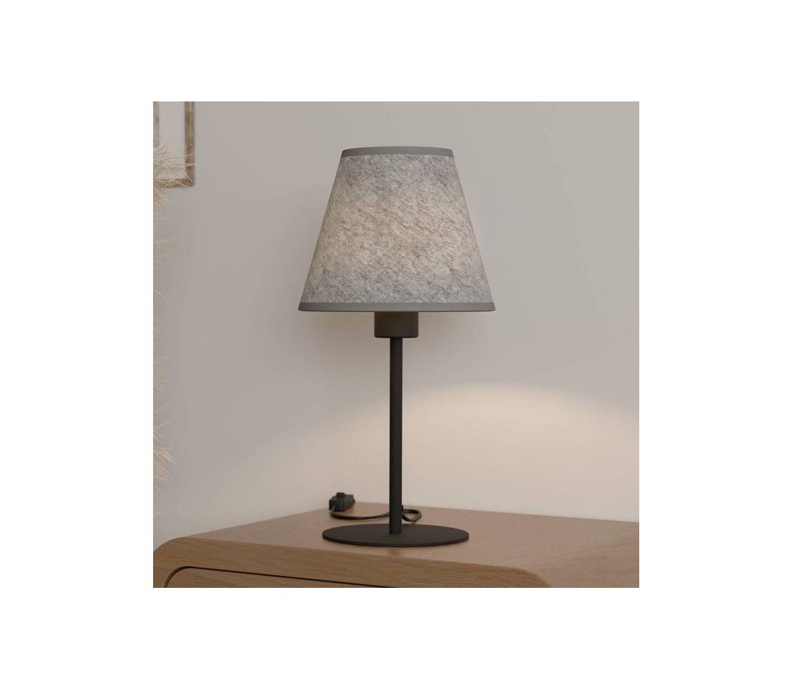 Eglo 43986 - Lampa stołowa ALSAGER 1xE27/40W/230V szara