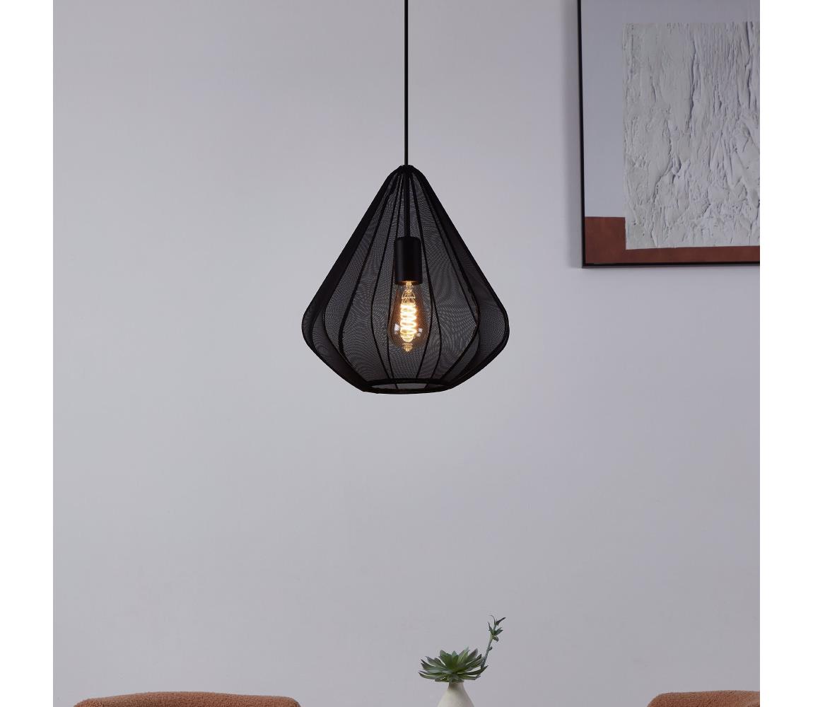 Eglo 43994 - Żyrandol na lince 1xE27/40W/230V śr. 33,5 cm czarny