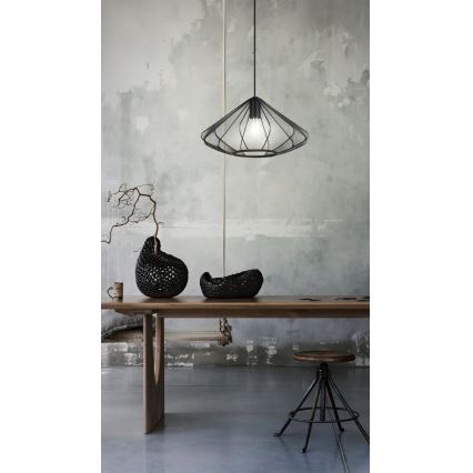 Eglo - Żyrandol na lince 1xE27/40W/230V śr. 42,5 cm czarny