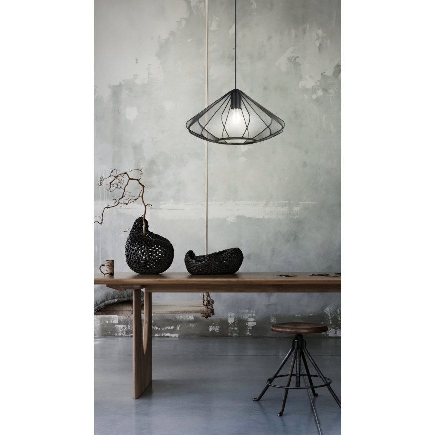 Eglo - Żyrandol na lince 1xE27/40W/230V śr. 42,5 cm czarny