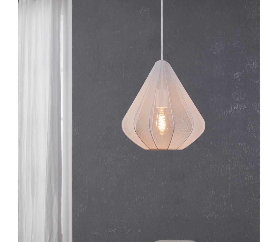 Eglo 43996 - Żyrandol na lince DOLWEN 1xE27/40W/230V śr. 33,5 cm biały