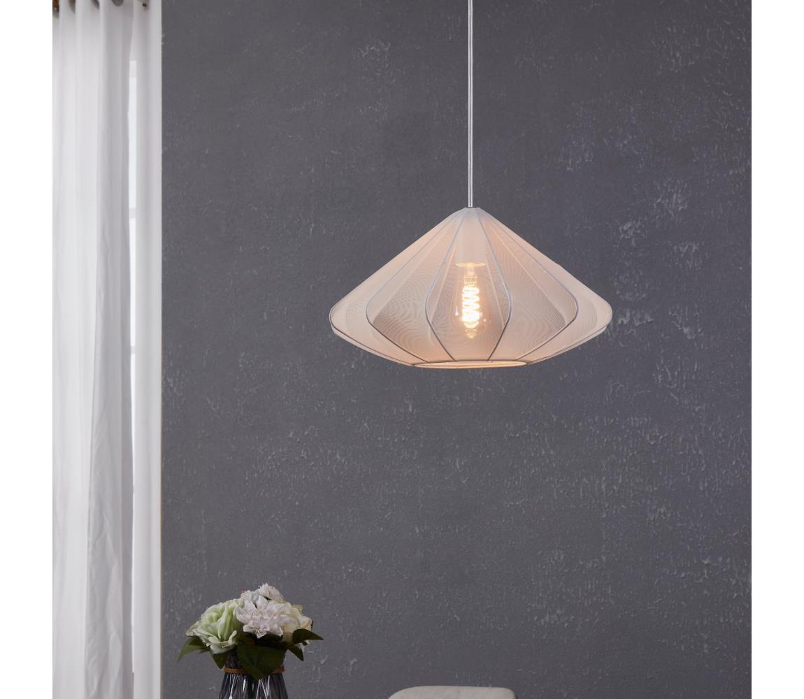 Eglo 43997 - Żyrandol na lince DOLWEN 1xE27/40W/230V śr. 42,5 cm biały