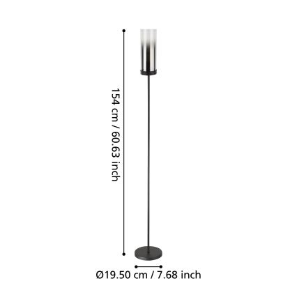 Eglo - Lampa podłogowa 1xE27/40W/230V czarna