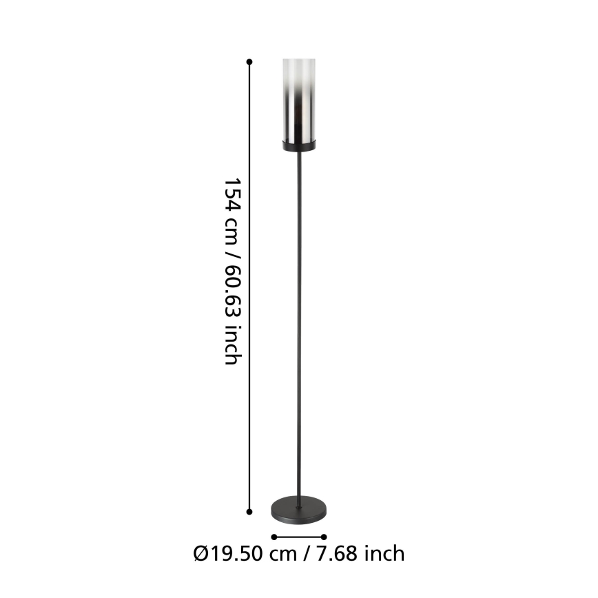 Eglo - Lampa podłogowa 1xE27/40W/230V czarna