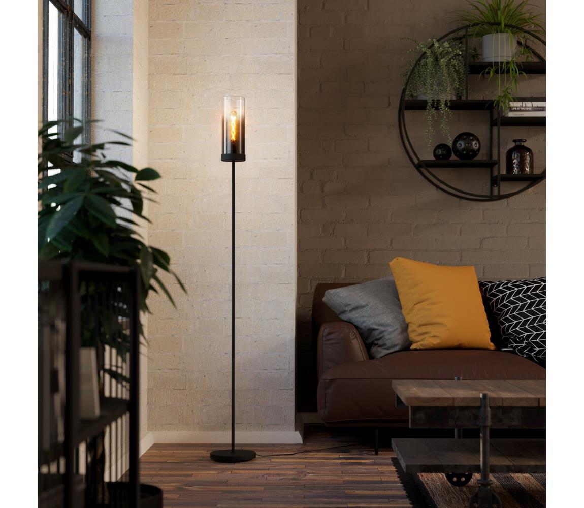 Eglo 44004 - Lampa podłogowa TOOTHILL 1xE27/40W/230V czarna