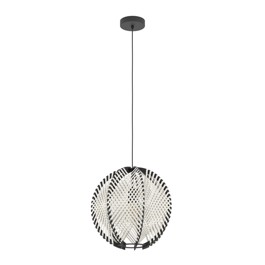 Eglo - Żyrandol na lince 1xE27/40W/230V śr. 40 cm biały/czarny