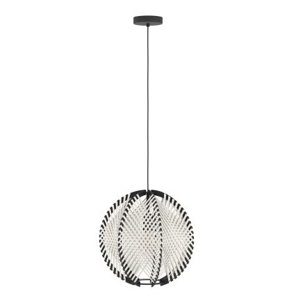 Eglo - Żyrandol na lince 1xE27/40W/230V śr. 40 cm biały/czarny