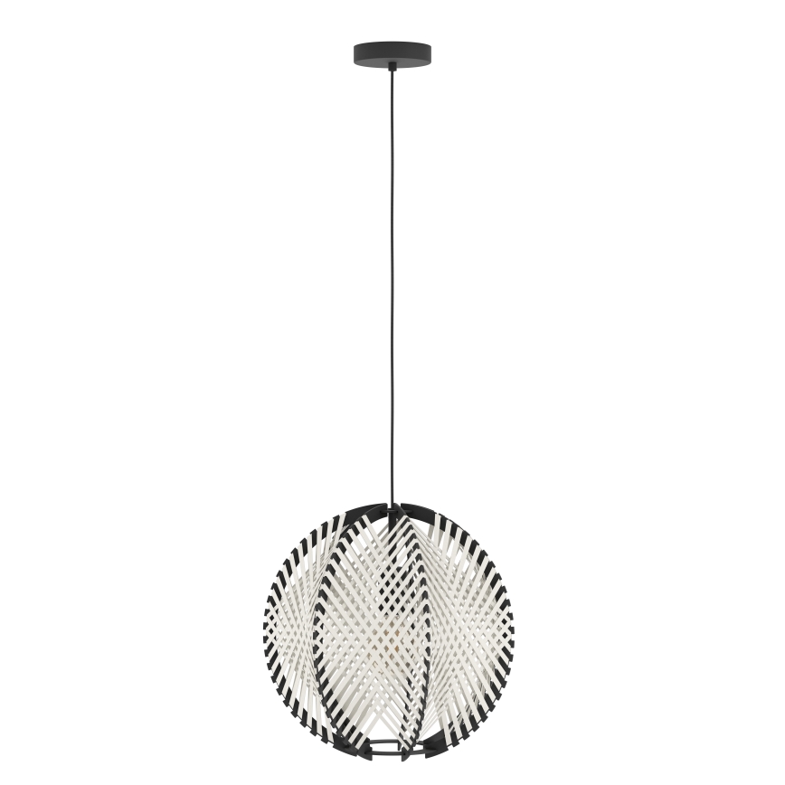 Eglo - Żyrandol na lince 1xE27/40W/230V śr. 40 cm biały/czarny