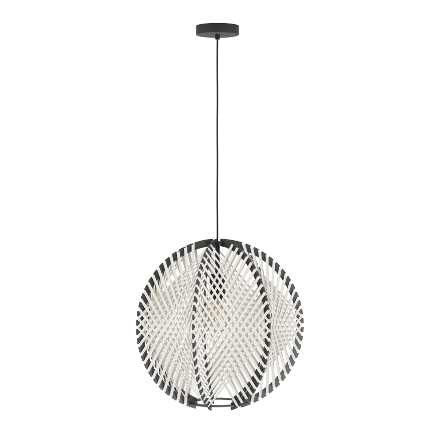 Eglo - Żyrandol na lince 1xE27/40W/230V śr. 48 cm biały/czarny