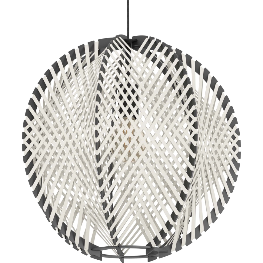 Eglo - Żyrandol na lince 1xE27/40W/230V śr. 48 cm biały/czarny
