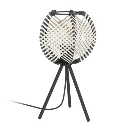 Eglo - Lampa stołowa 1xE27/40W/230V biała/czarna