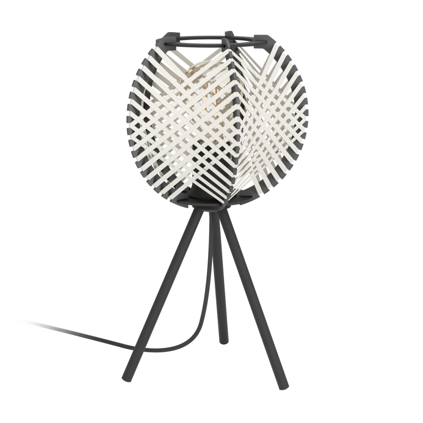 Eglo - Lampa stołowa 1xE27/40W/230V biała/czarna