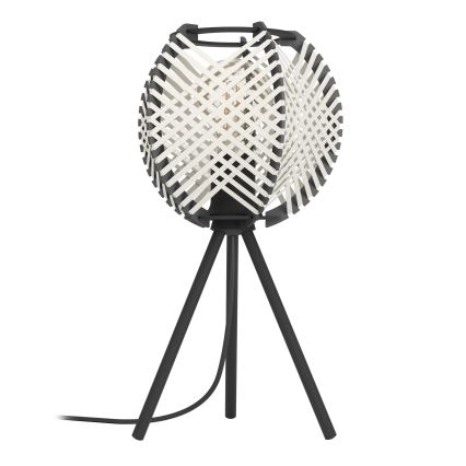 Eglo - Lampa stołowa 1xE27/40W/230V biała/czarna