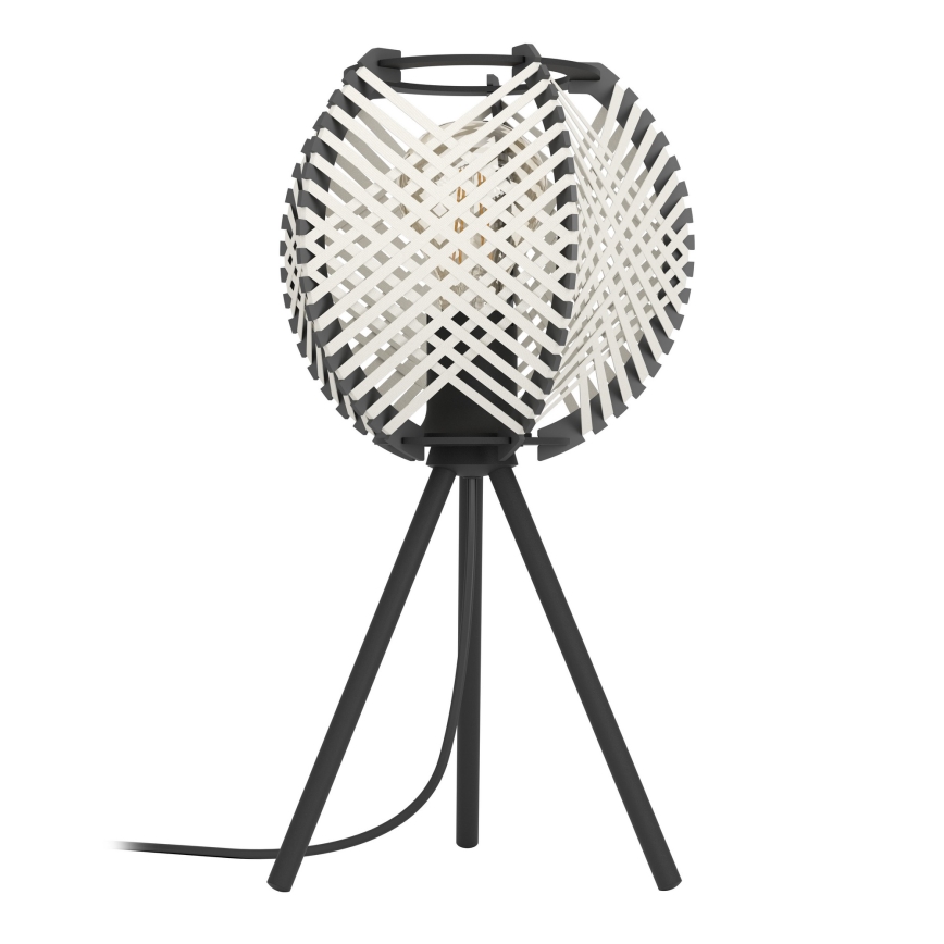 Eglo - Lampa stołowa 1xE27/40W/230V biała/czarna