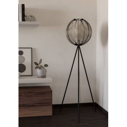 Eglo - Lampa podłogowa 1xE27/40W/230V biała/czarna