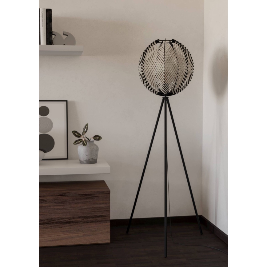 Eglo - Lampa podłogowa 1xE27/40W/230V biała/czarna