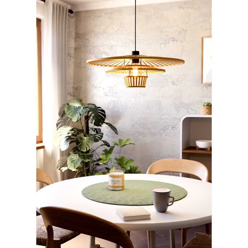 Eglo - Lampa wisząca na przewodzie 1xE27/40W/230V bambus