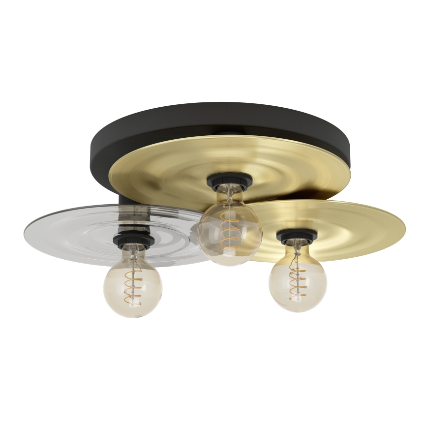 Eglo - Lampa sufitowa 3xE27/40W/230V złota/czarna