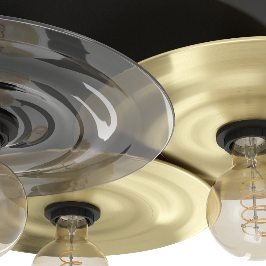 Eglo - Lampa sufitowa 3xE27/40W/230V złota/czarna