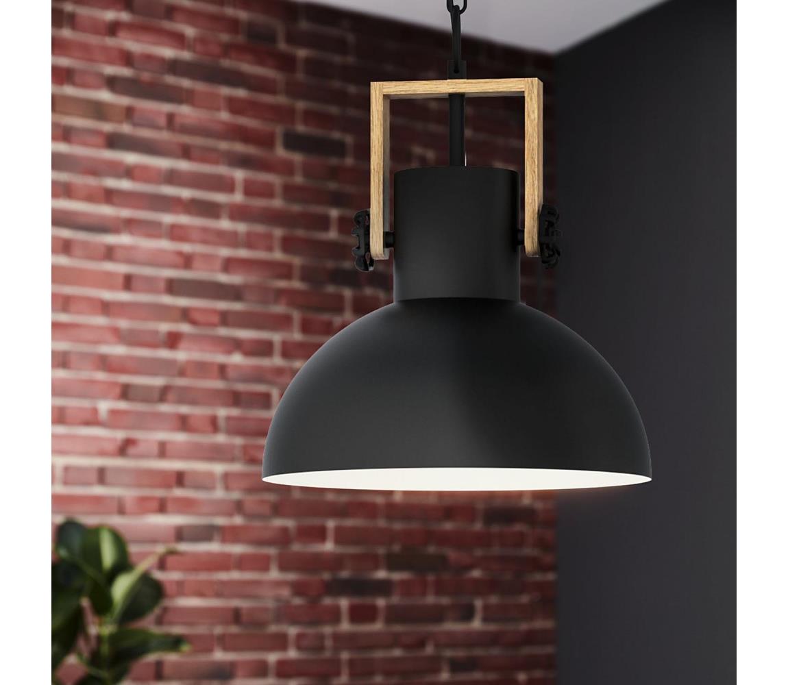 Eglo 44056 - Żyrandol na łańcuchu LUBENHAM 1xE27/28W/230V - certyfikat FSC