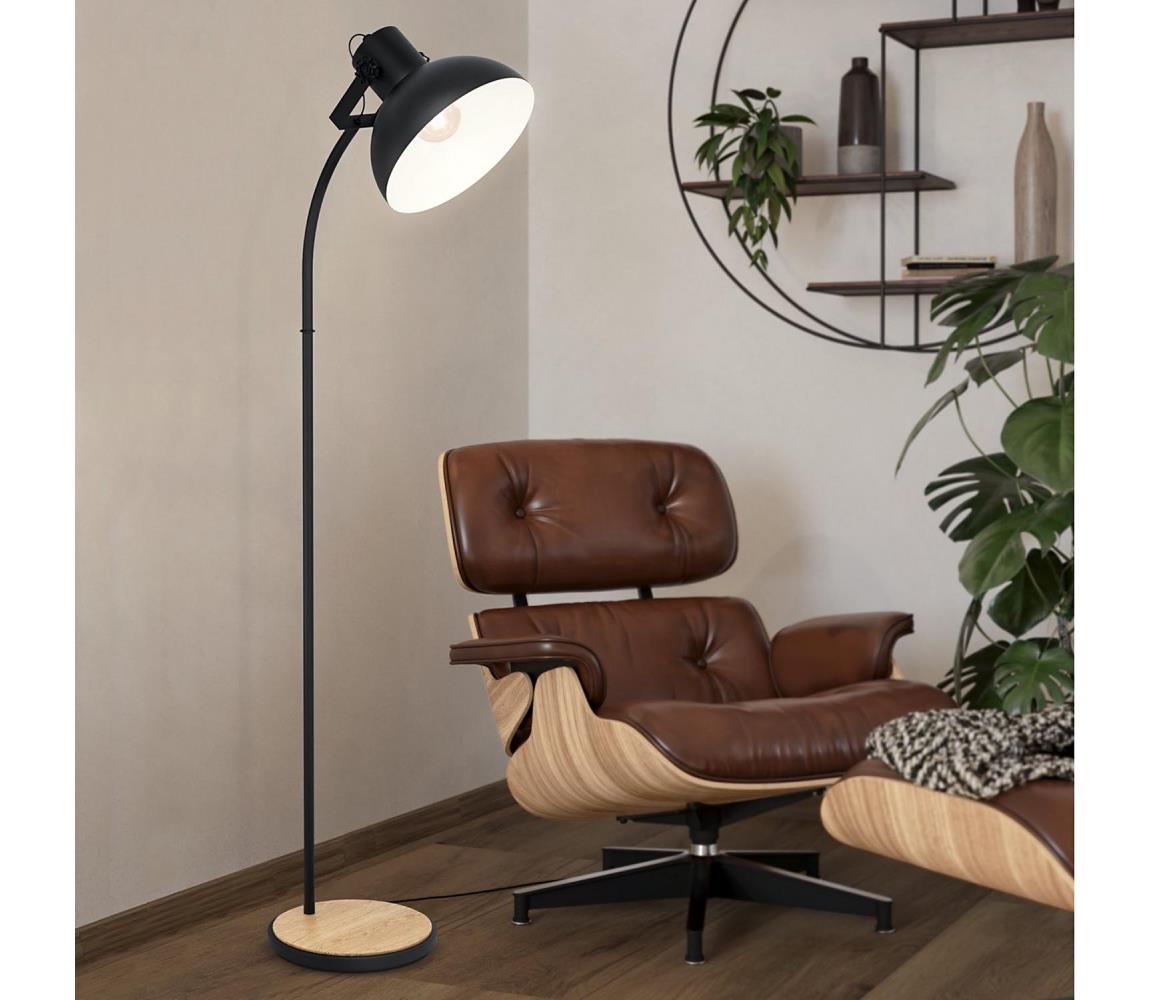 Eglo 44059 - Lampa podłogowa LUBENHAM 1xE27/28W/230V - certyfkat FSC