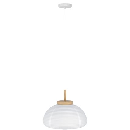 Eglo - Lampa wisząca na przewodzie 1xE27/40W/230V Ø 55 cm biała/beżowa
