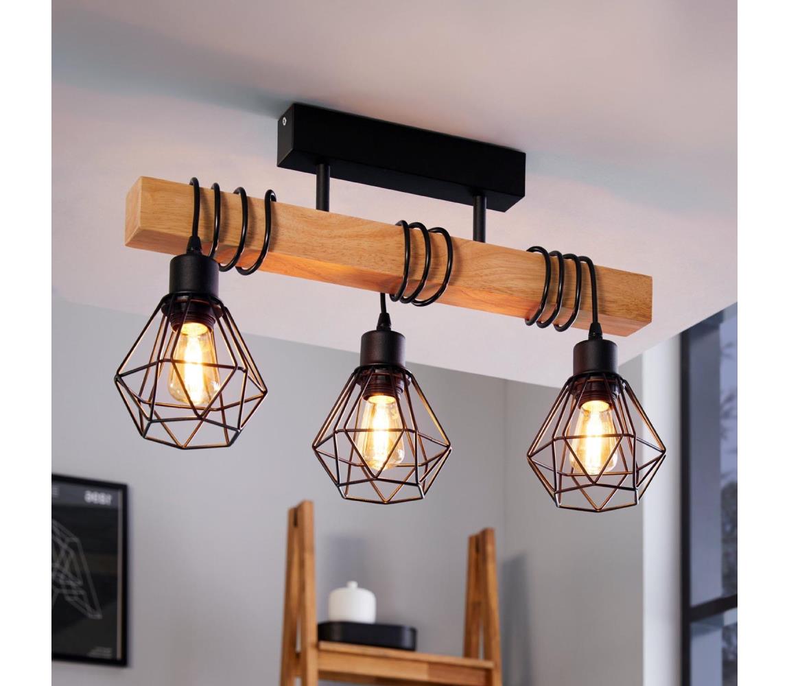 Eglo 44074 - Żyrandol natynkowy TOWNSHEND 3xE27/60W/230V - FSC certyfikowano