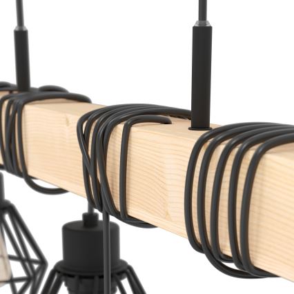Eglo - Żyrandol na lince TOWNSHEND 6xE27/60W/230V - FSC certyfikowano