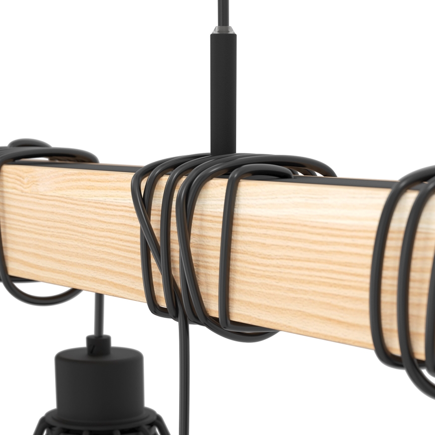 Eglo - Żyrandol na lince TOWNSHEND 9xE27/60W/230V - certyfikat FSC