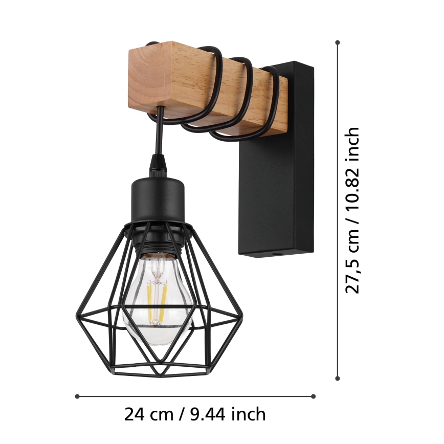 Eglo - Kinkiet TOWNSHEND 1xE27/60W/230V