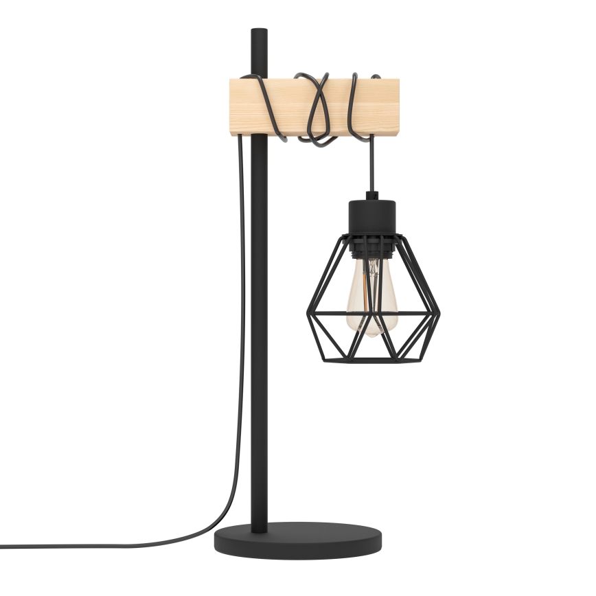 Eglo - Lampa stołowa TOWNSHEND 1xE27/60W/230V - certyfikat FSC