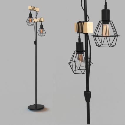 Eglo - Lampa podłogowa TOWNSHEND 2xE27/60W/230V