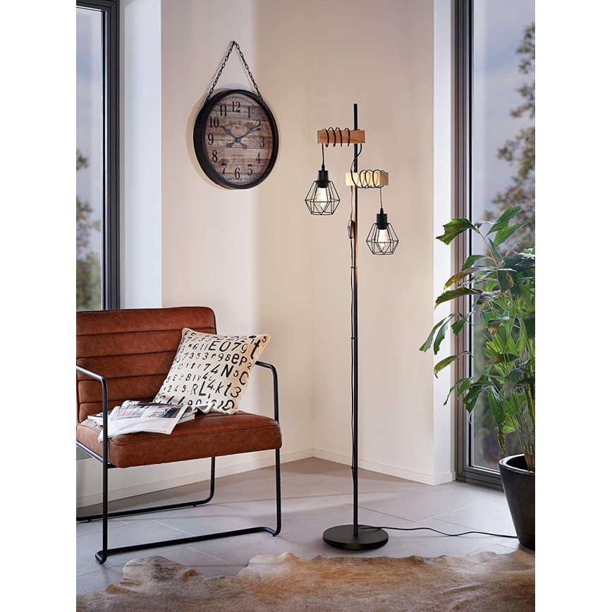 Eglo - Lampa podłogowa TOWNSHEND 2xE27/60W/230V