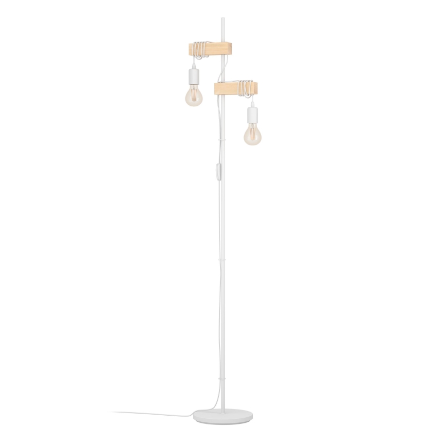 Eglo 44083 - Lampa stojąca TOWNSHEND 2xE27/10W/230V biała