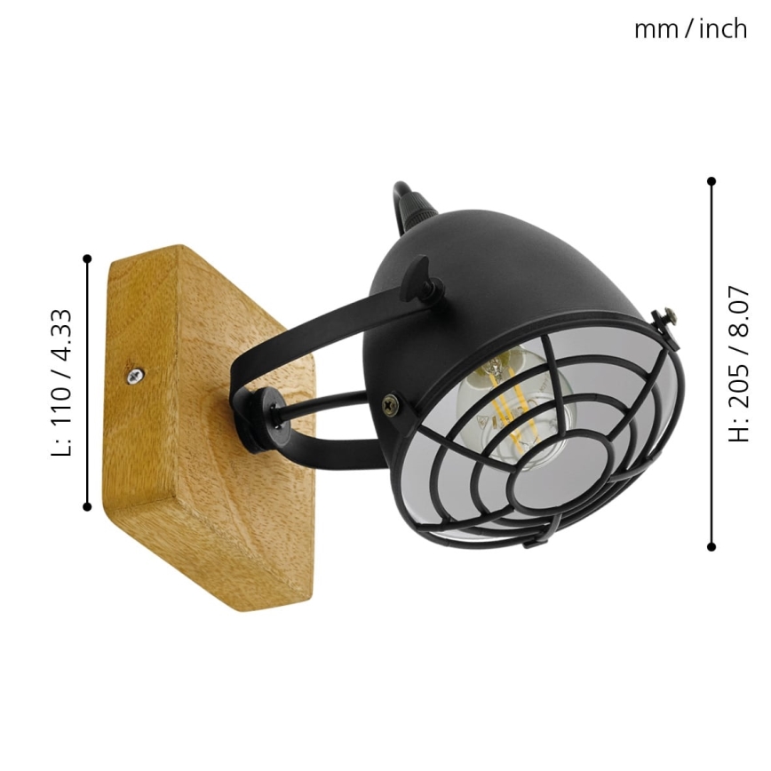 Eglo - Oświetlenie punktowe 1xE14/40W/230V - certyfikat FSC