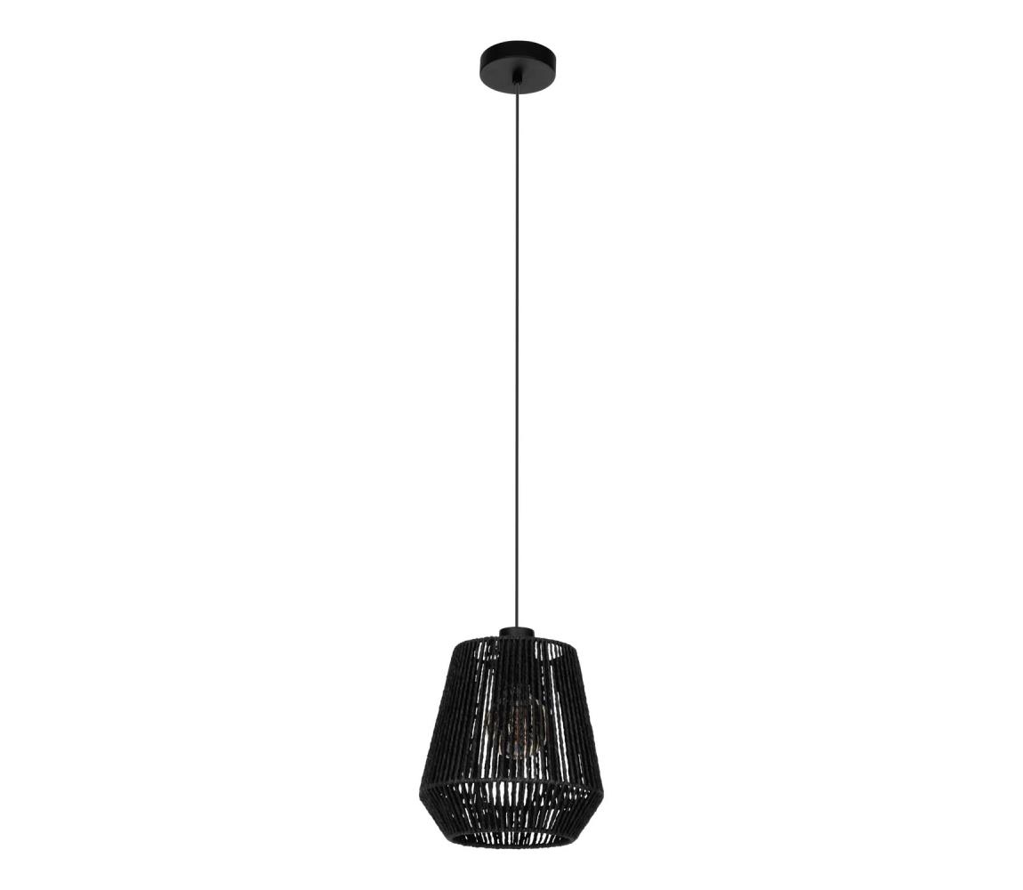 Eglo 44105 - Żyrandol na lince PERSLEY 1xE27/60W/230V czarny