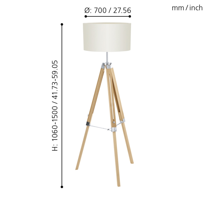 Eglo - Lampa podłogowa 1xE27/60W/230V