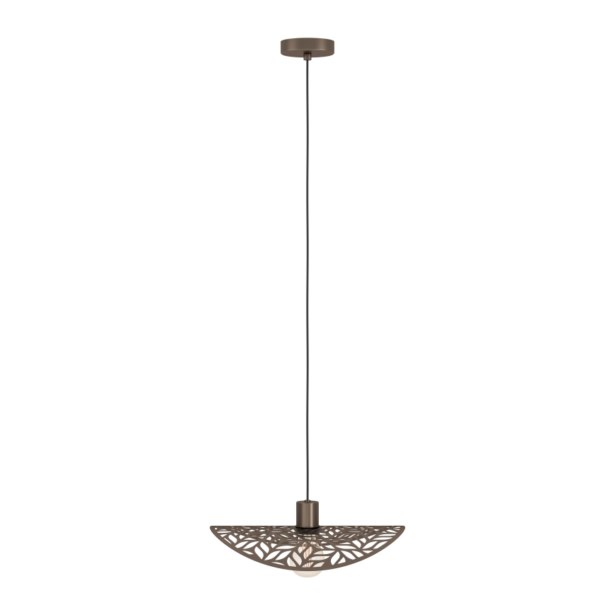 Eglo - Lampa wisząca na lince 1xE27/60W/230V śr. 40 cm brązowa
