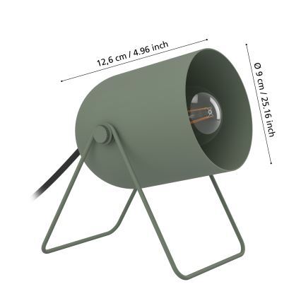 Eglo - Lampa stołowa 1xE14/8W/230V zielona