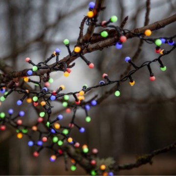 Eglo 472-53 - LED Zewnętrzny łańcuch bożonarodzeniowy BERRY MINI 700xLED/8 funkcji 14m wielobarwny IP44