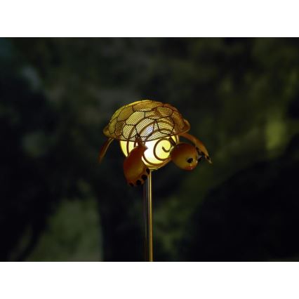 EGLO 47635 - Solární lampa želva 1xLED/0,04W oranžová