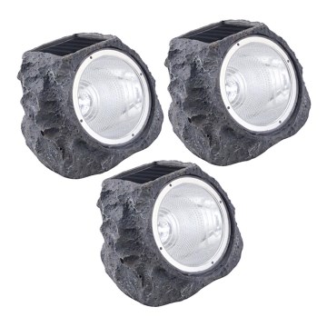Eglo 48505 - Zestwa 3x Ogrodowa lampa solarna LED 3xLED/0,06W
