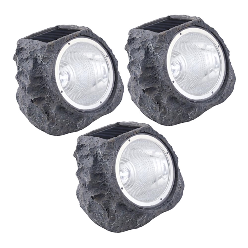 Eglo 48505 - Zestwa 3x Ogrodowa lampa solarna LED 3xLED/0,06W