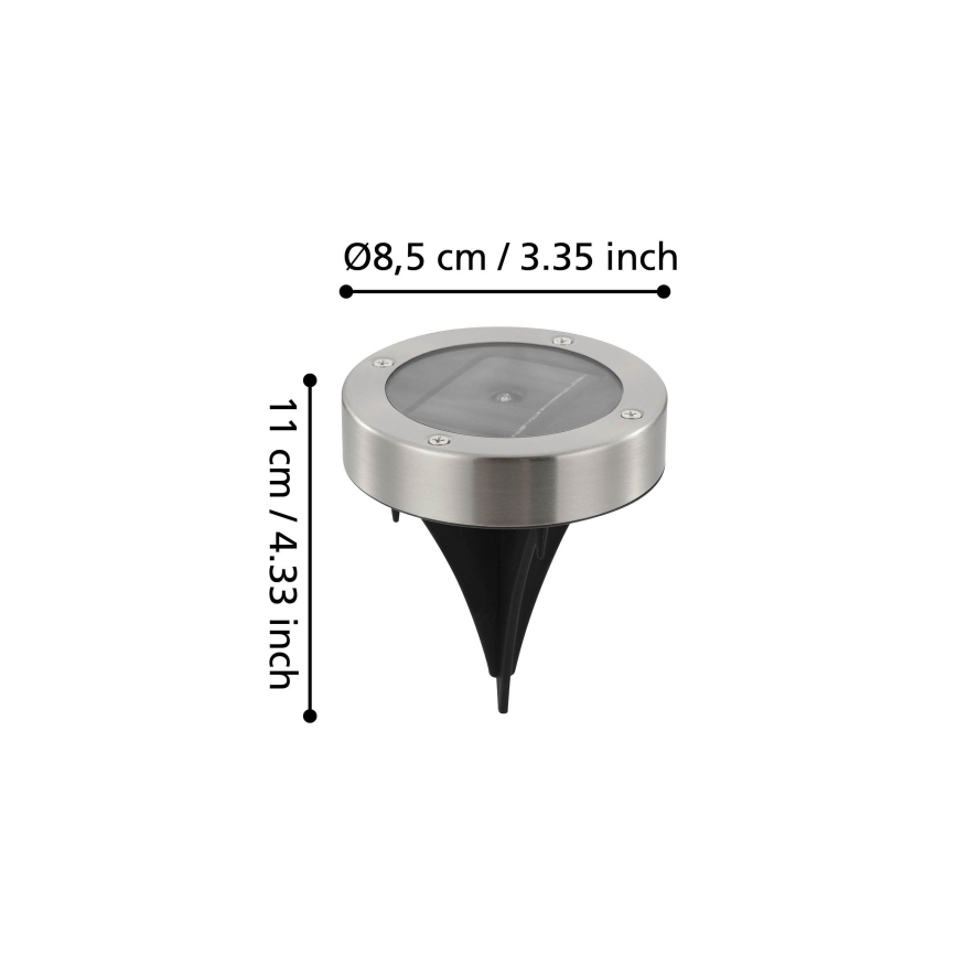 Eglo 48777 - LED Oświetlenie solarne LED/0,07W/1,2V 200 mAh matowy chrom